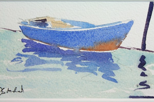 ./newwatercolours/10661Blue boat, Venice_wm.JPG